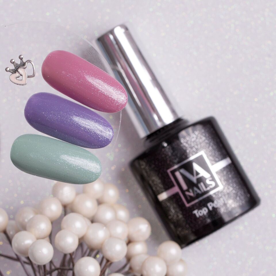 Iva Nails Pearl Simli Top Coat (8ml)