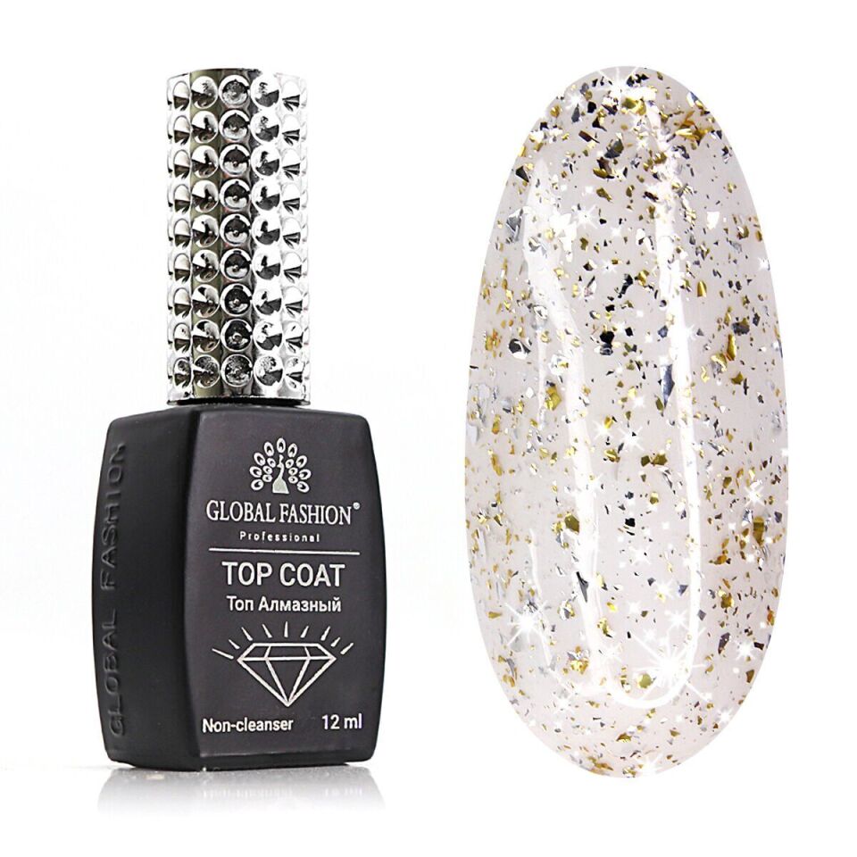 Global Fashion Top Coat Silver+Gold Foil (12ml)