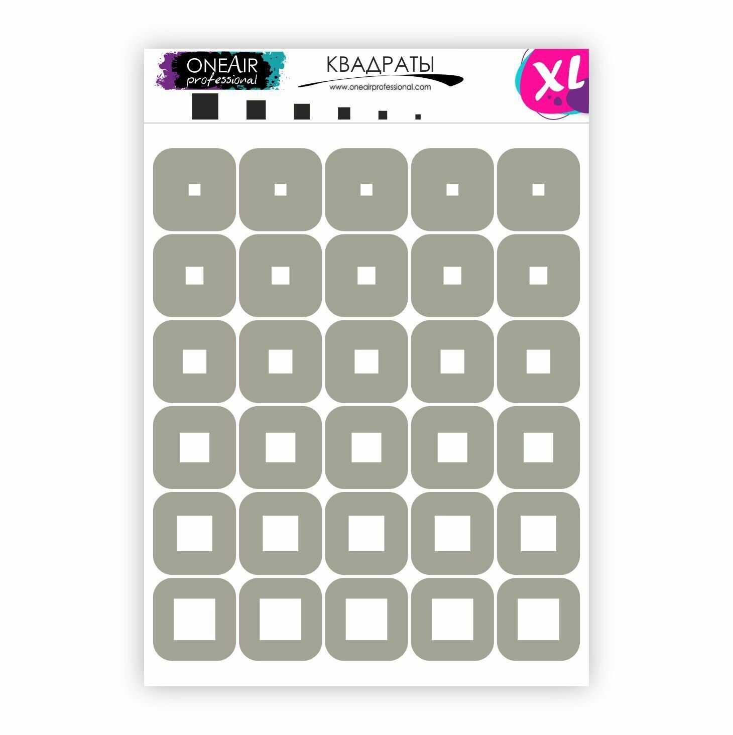 OneAir AirBrush Şablonu Kare XL
