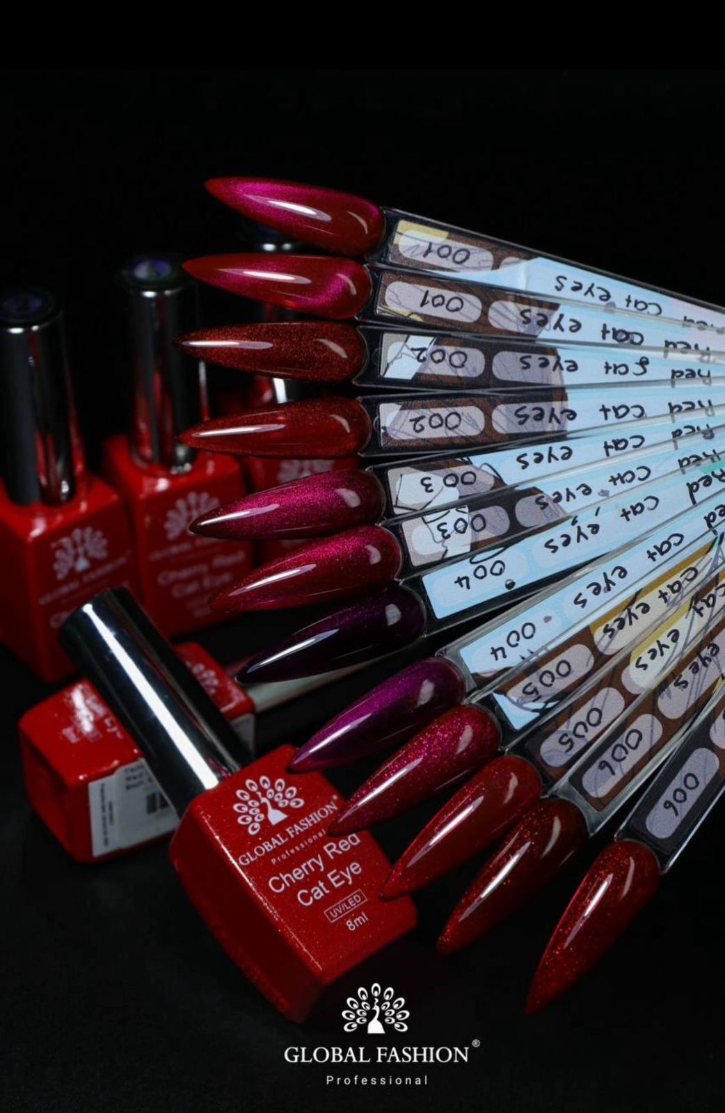 Global Fashion Cherry Red Kedi Gözü Oje 8 ml – No:005