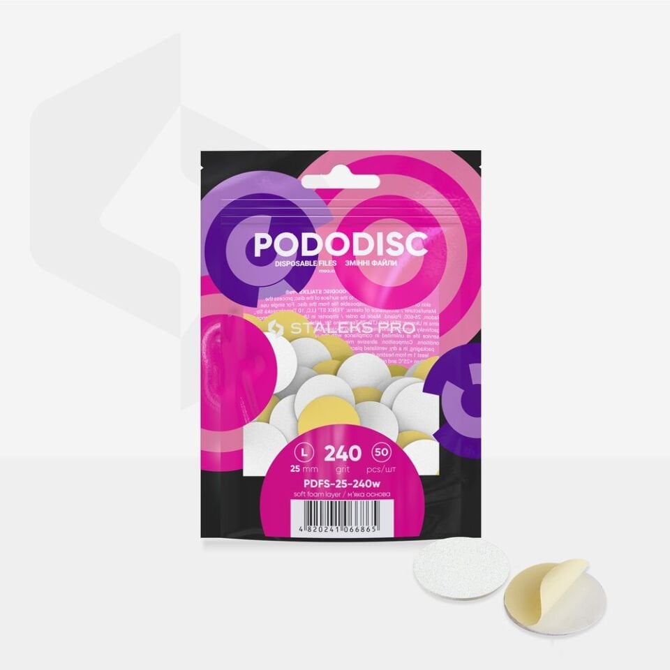 Staleks PODODISC L EXPERT Tek Kullanımlık Pedikür Disk Zımpara 240 Grit (25 mm / 50 Adet)