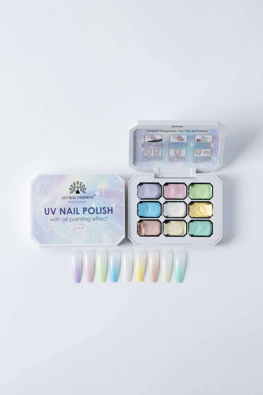 Global Fashion Çizim Jel Boya Paleti (9 Renk) Pastel Renkler – Nail Art Jel Boya Seti