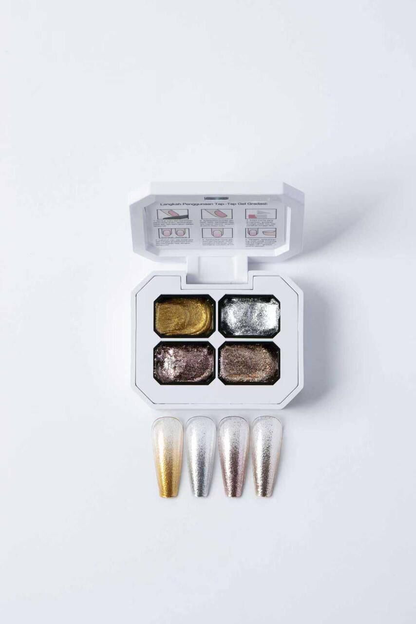 Global Fashion Çizim Renkli Jel Paleti (4 Renk) – Simli Nail Art Jel Boya Seti