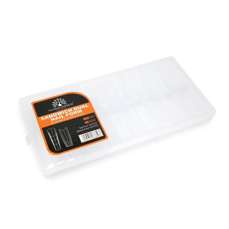 Global Fashion Balerina Üst Tırnak Formu (Sandwich Dual Form) - 240 Adet
