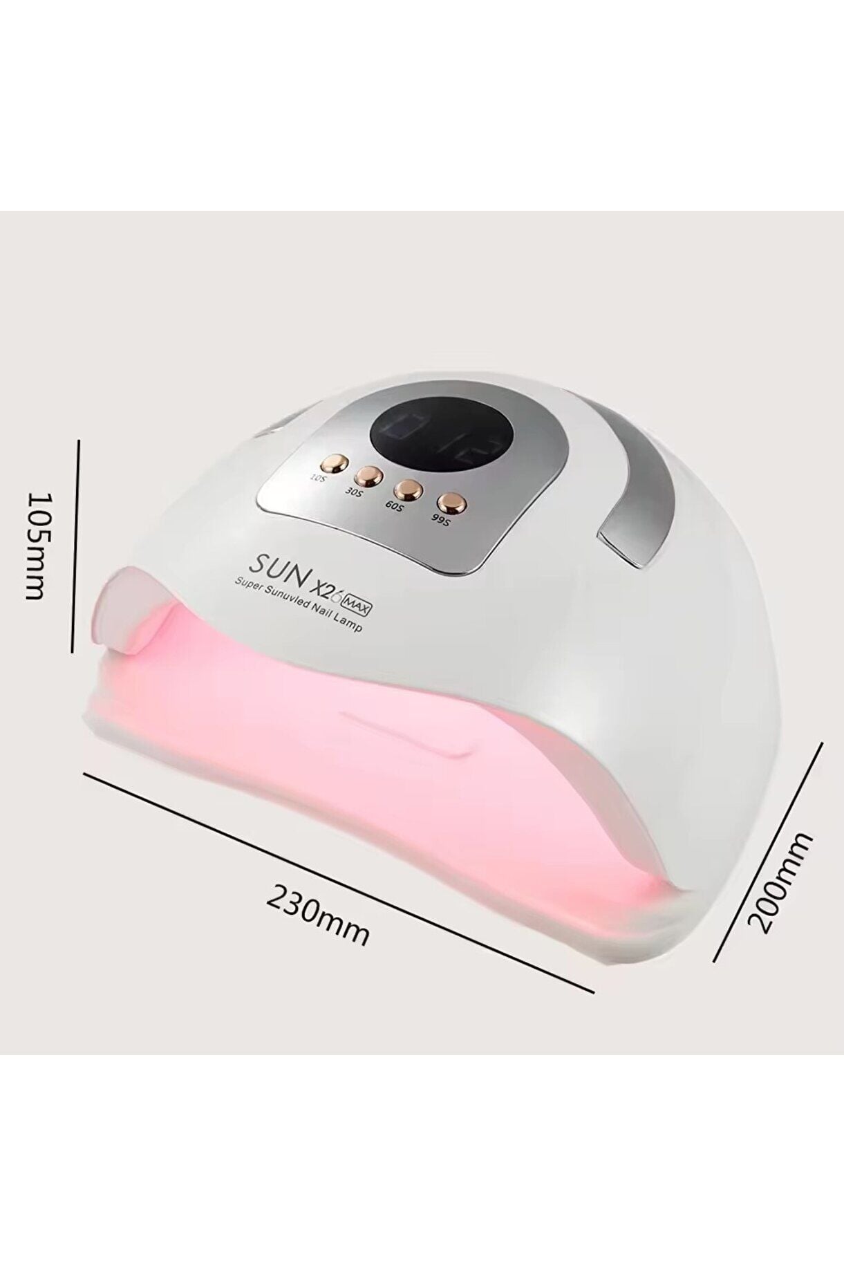 SUN X26 Max UV/LED Tırnak Kurutucu 380W (81 LED) – Profesyonel Manikür Lambası