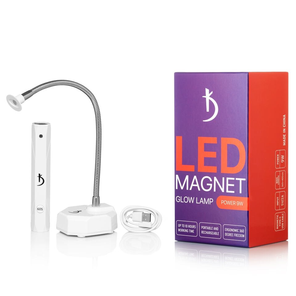Kodi Magnet Glow Taşınabilir ve Standlı LED Tırnak Lambası 9W – Şarjlı Mini UV/LED Lamba