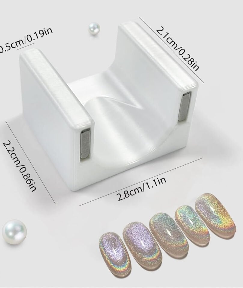 5D Kedi Gözü Tırnak Mıknatısı – Parmak Destekli Güçlü Nail Magnet