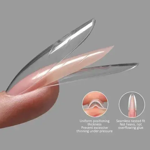 Global Fashion Badem Üst Tırnak Formu (Sandwich Dual Form) - 120 Adet