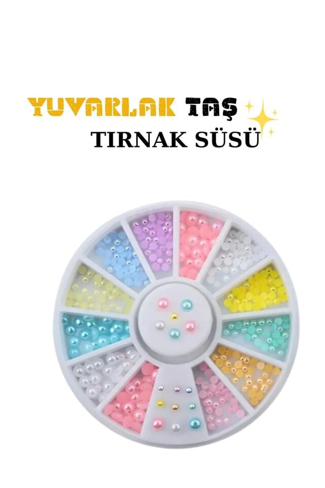 Tırnak Süsü Renkli İnci Dekor