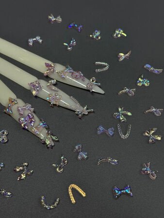 3D Tırnak Süsü Fiyonk Figürlü Nail Art Dekor (20 adet)