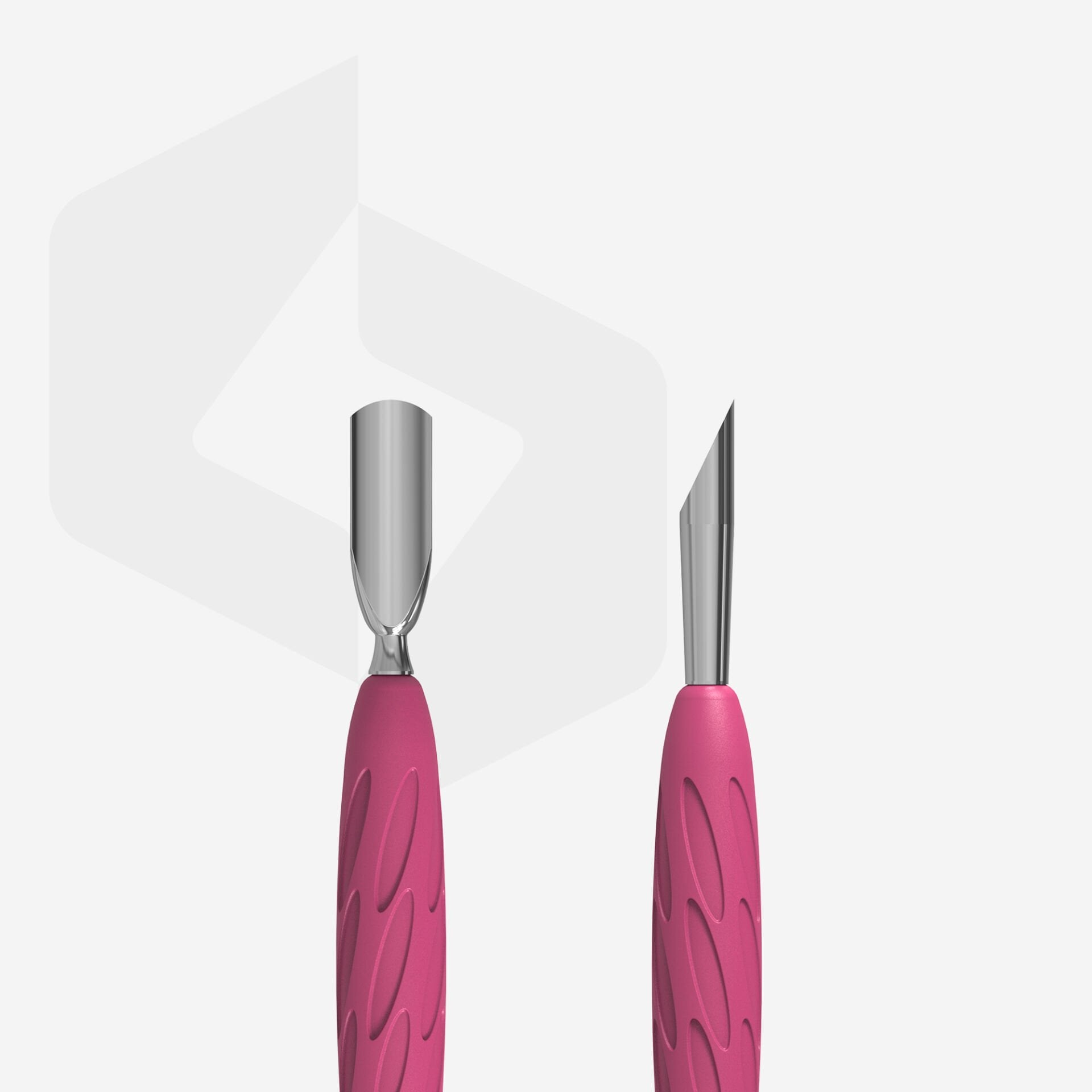 Staleks Pro UNIQ 10 TYPE 2 Silikon Saplı Kutikül İtici (Dar Yuvarlak İtici & Eğik İtici) - Pembe