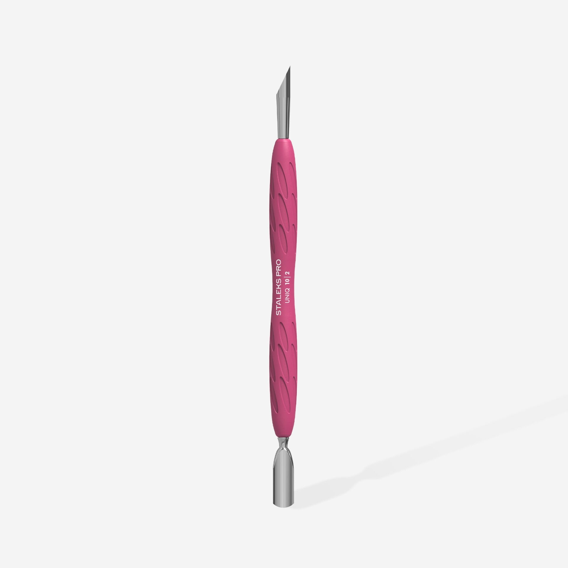 Staleks Pro UNIQ 10 TYPE 2 Silikon Saplı Kutikül İtici (Dar Yuvarlak İtici & Eğik İtici) - Pembe