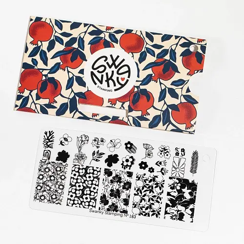 Swanky Stamping Plaka 183 – Çiçekli Tasarım