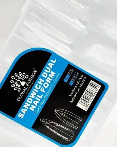 Global Fashion Stiletto Üst Tırnak Formu (Sandwich Dual Form) - 120 Adet