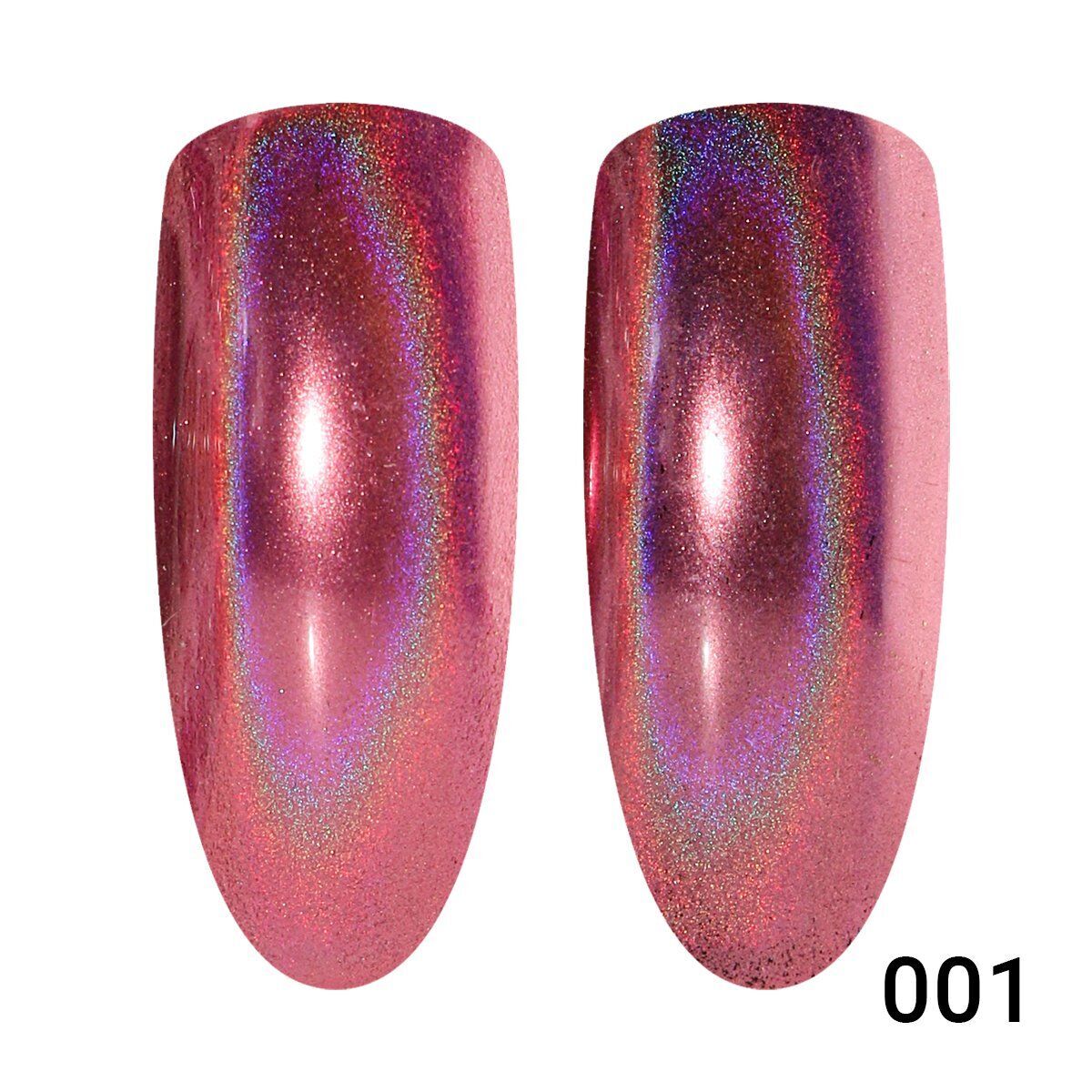 Global Fashion Krom Holografik Pembe Laser Powder Rose 001