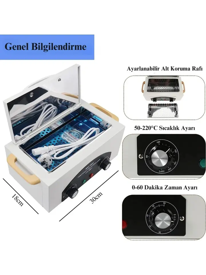 Sanitizing Box CH360T Yüksek Sıcaklık Kuru Hava Sterilizasyon Cihazı 2 Litre (200°C)