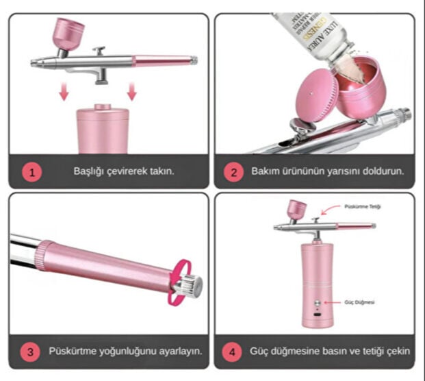 Şarjlı Ombre Airbrush Makinesi