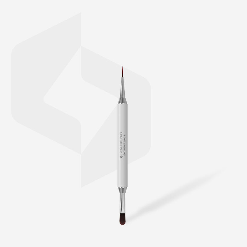 STALEKS EXCLUSIVE 06/11 Çift Taraflı Jel Fırçası (11 mm jel Fırçası / 12 mm Liner Fırça)