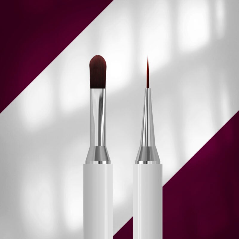 STALEKS EXCLUSIVE 06/11 Çift Taraflı Jel Fırçası (11 mm jel Fırçası / 12 mm Liner Fırça)