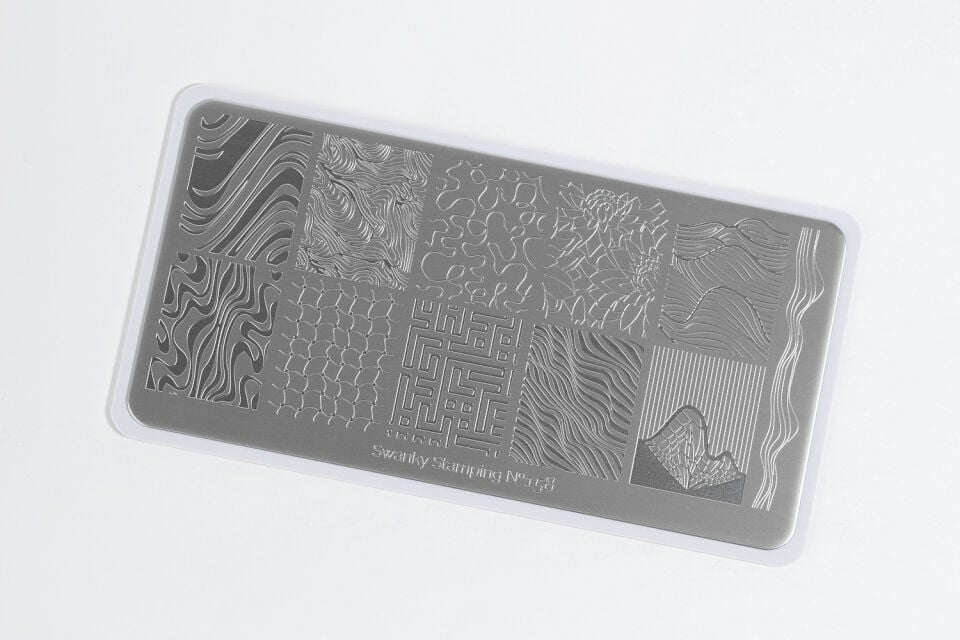 Swanky Stamping Plaka 158 – Soyut Desen Tasarım