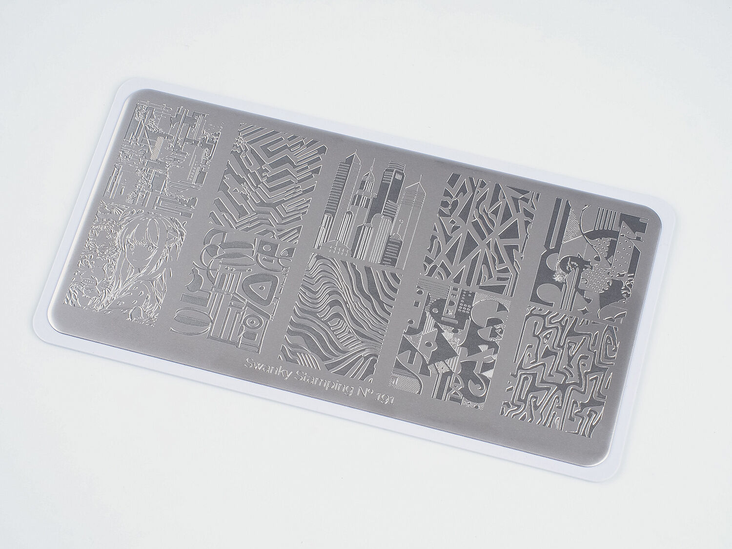 Swanky Stamping Plaka 191 – Yapay Zekâ Soyut Tasarım
