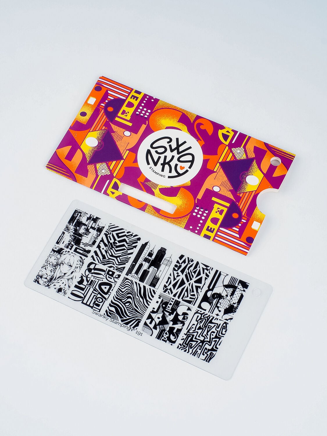 Swanky Stamping Plaka 191 – Yapay Zekâ Soyut Tasarım
