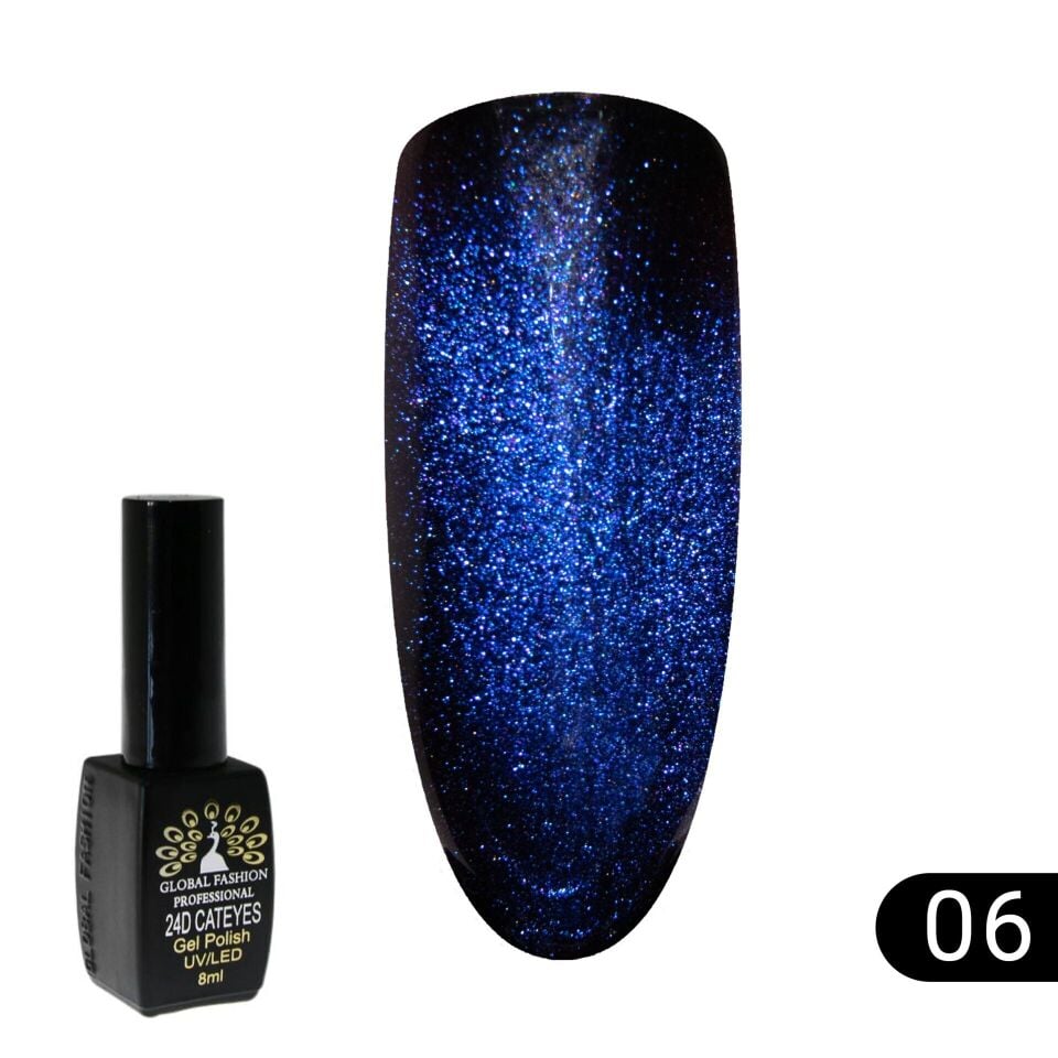 Global Fashion 24D Galactic Kedi Gözü Kalıcı Oje 06 (8ml)