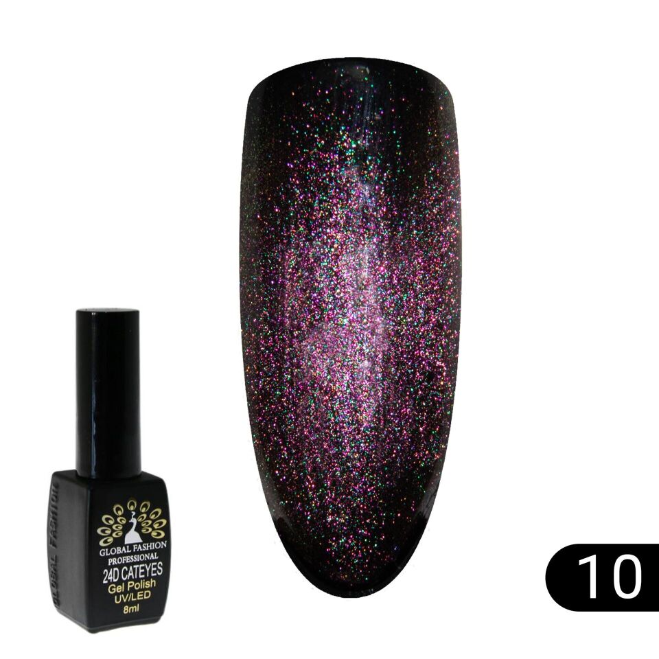 Global Fashion 24D Galactic Kedi Gözü Kalıcı Oje 010 (8ml)