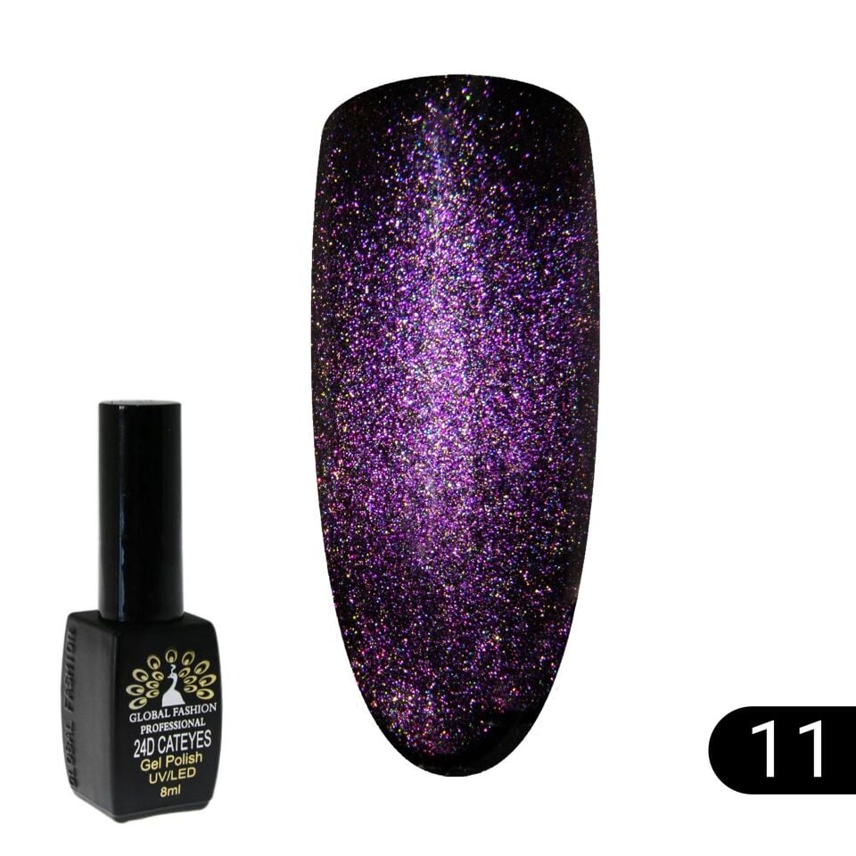 Global Fashion 24D Galactic Kedi Gözü Kalıcı Oje 011 (8ml)