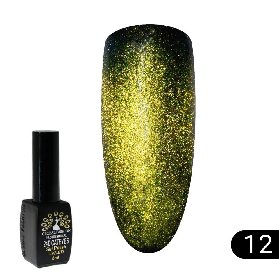 Global Fashion 24D Galactic Kedi Gözü Kalıcı Oje 012 (8ml)