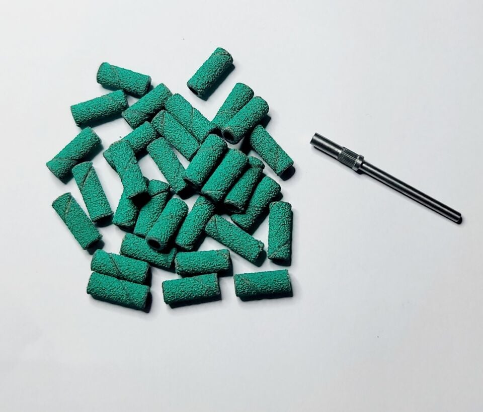 80 Grit Freze Zımpara Bandı 30'lu + Mandren (Yeşil)