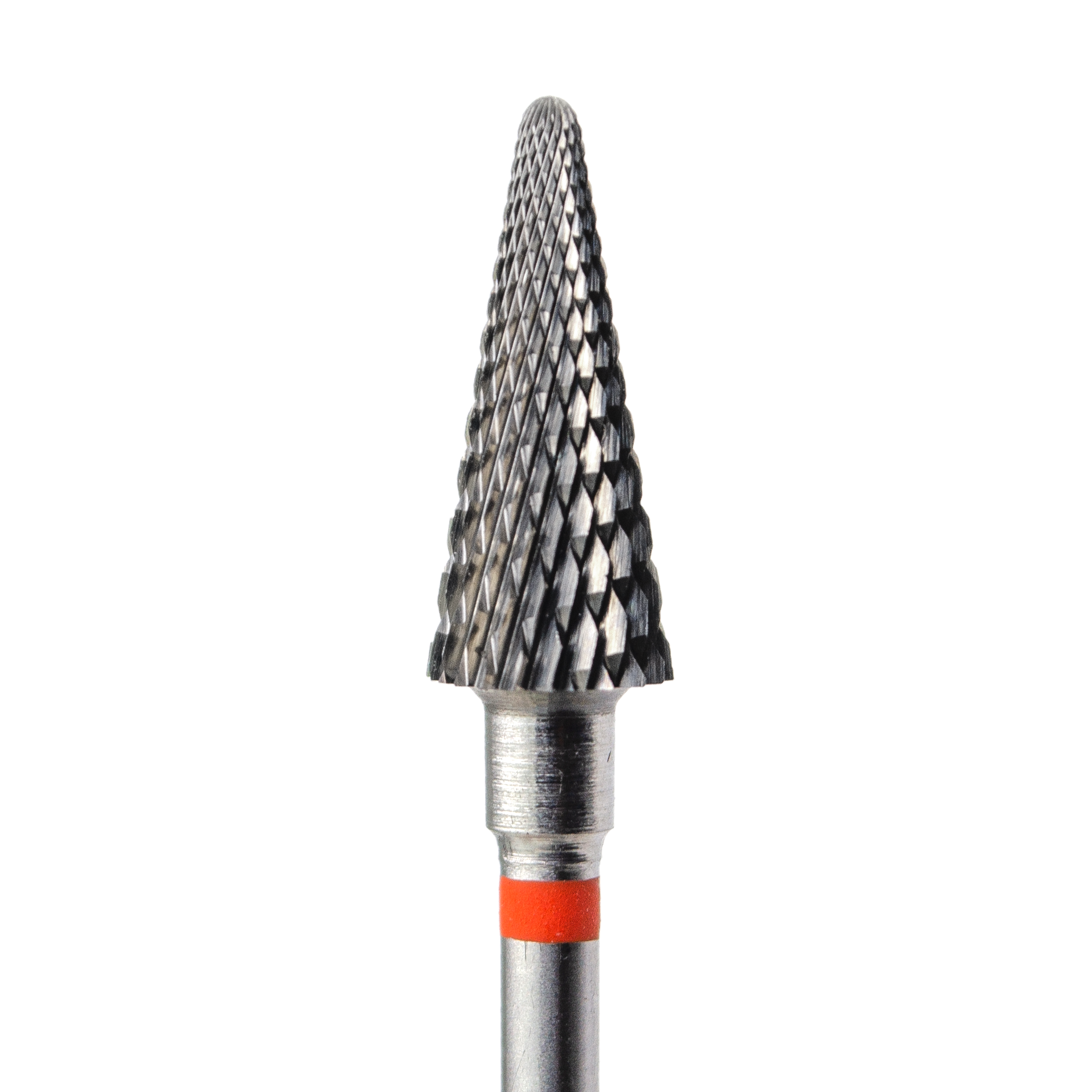 Kmiz Çelik Freze Kırmızı Koni D=6 mm