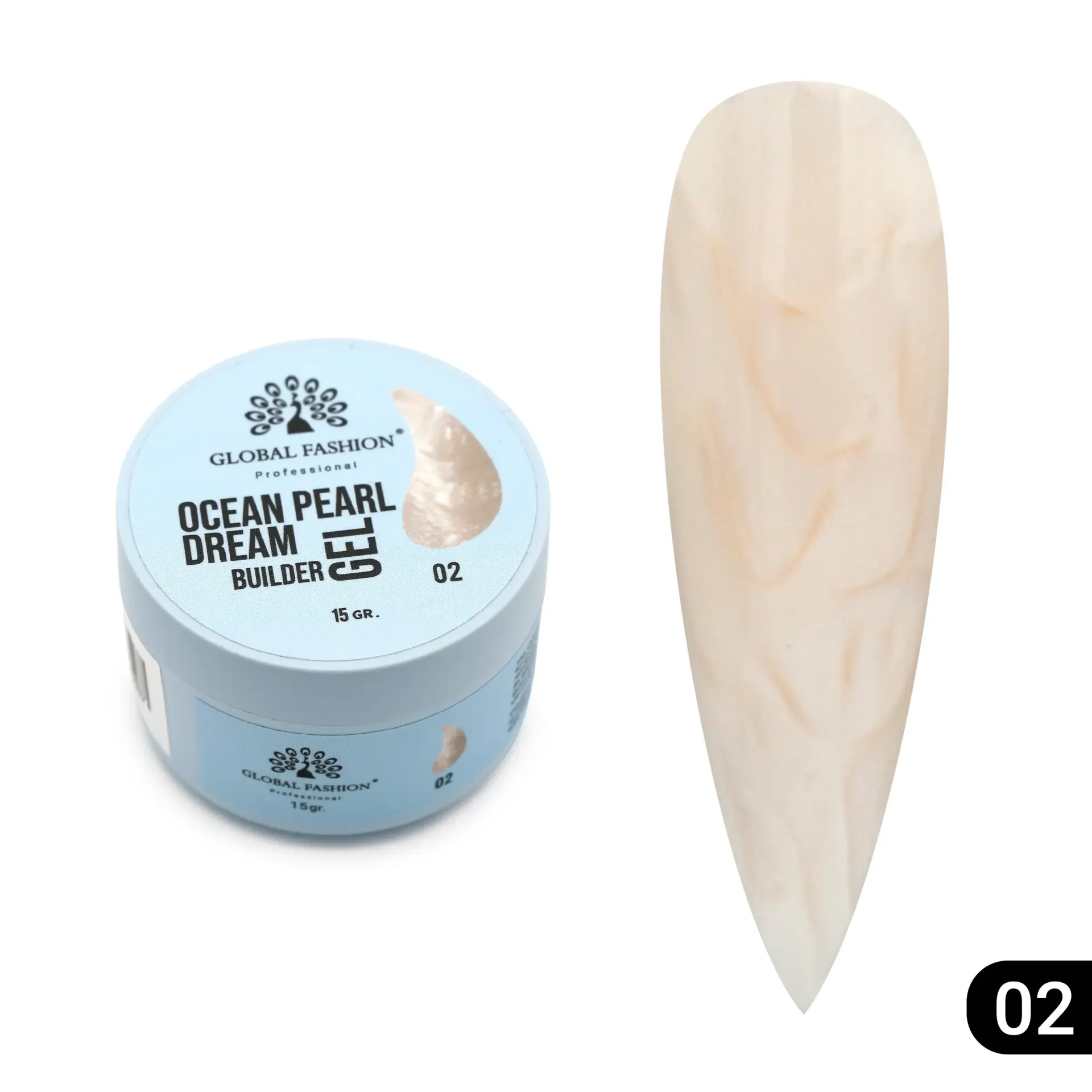 Global Fashion Ocean Pearl Dream Builder Gel 02 | Sedef Efektli Yapılandırıcı Jel - 15 g