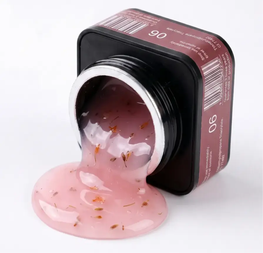 Global Fashion Builder Flower Gel 06 - (8 ml) Kuru Çiçek Yapraklı Tırnak Modelleme Jeli