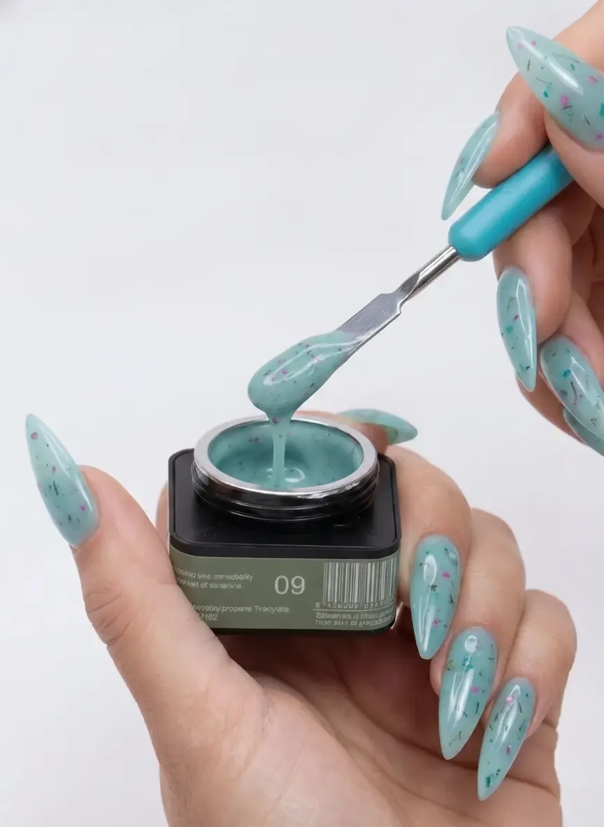 Global Fashion Builder Flower Gel 09 - (8 ml) Kuru Çiçekli Tırnak Modelleme Jeli