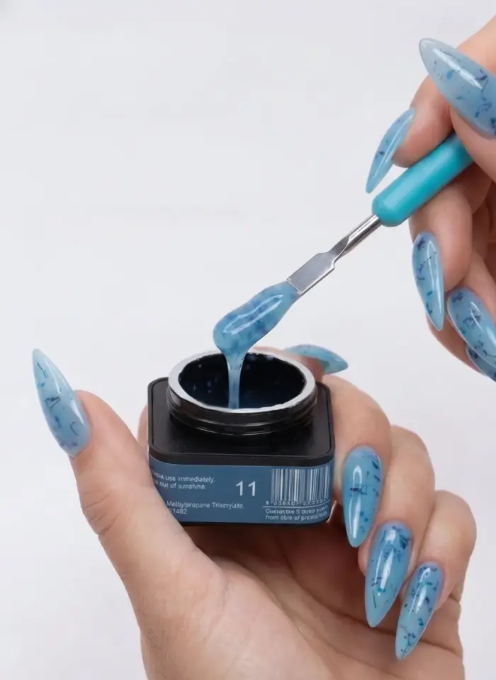 Global Fashion Builder Flower Gel 11 - (8 ml) Kuru Çiçekli Tırnak Modelleme Jeli