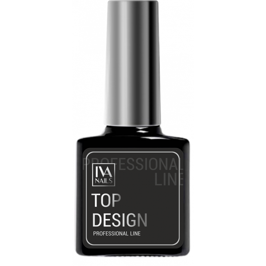 Design Nail Art Top Coat  (8ml) (Şeffaf, Yapışkansız)