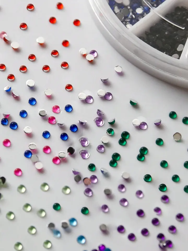Karışık Renkli Straz Süs Seti – Nail Art Taş Süsleri