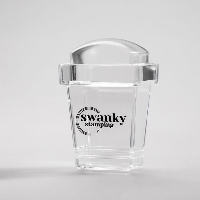 Swanky Stamping Silikon Şeffaf Dikdörtgen Kapaklı Stamper (2*3cm)