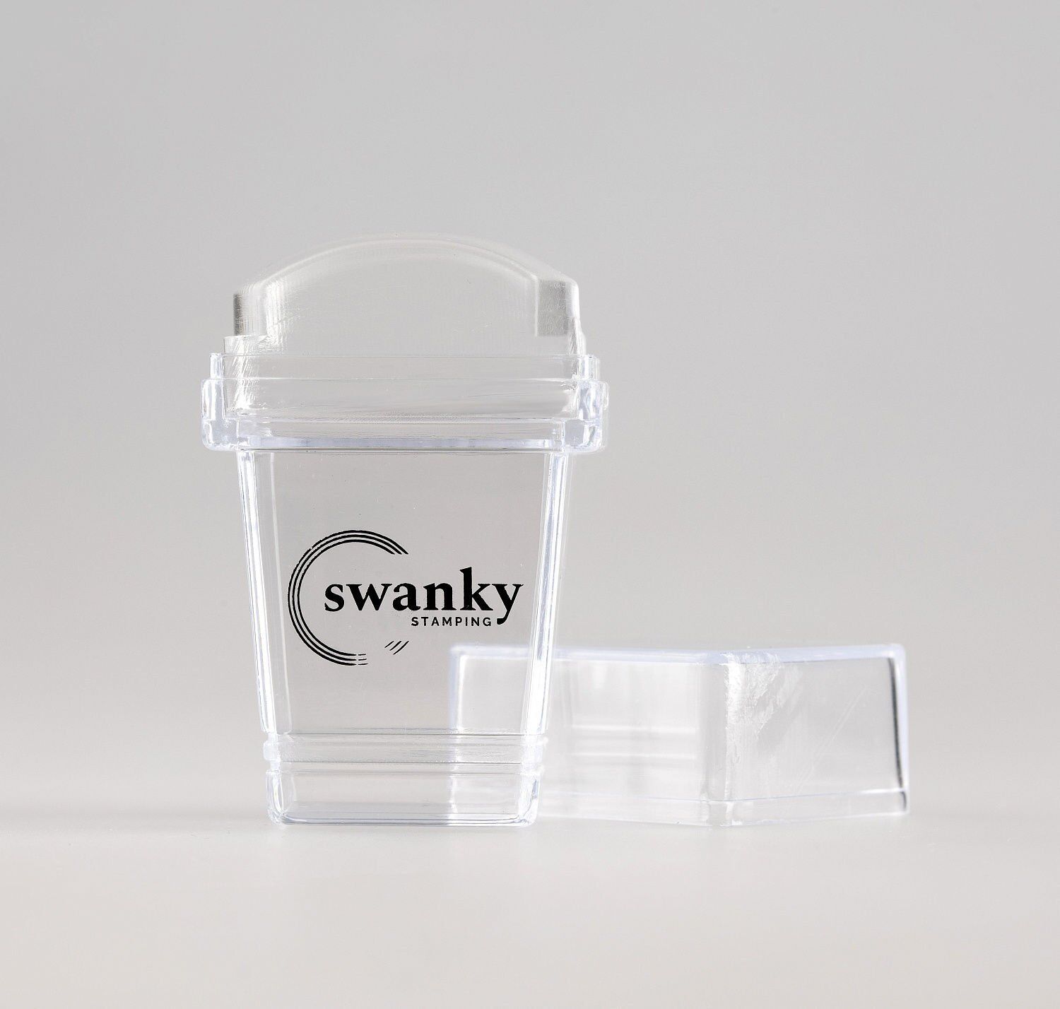 Swanky Stamping Silikon Şeffaf Dikdörtgen Kapaklı Stamper (2*3cm)