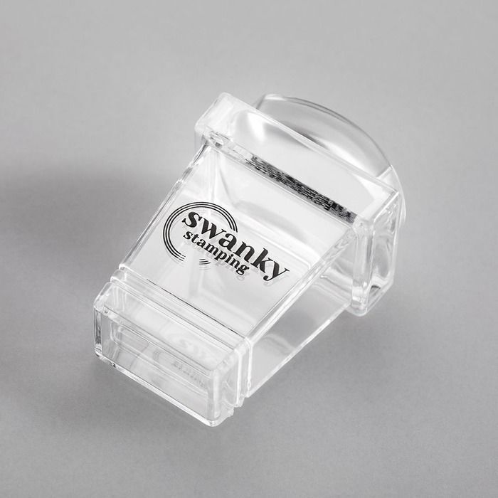 Swanky Stamping Silikon Şeffaf Dikdörtgen Kapaklı Stamper (2*3cm)