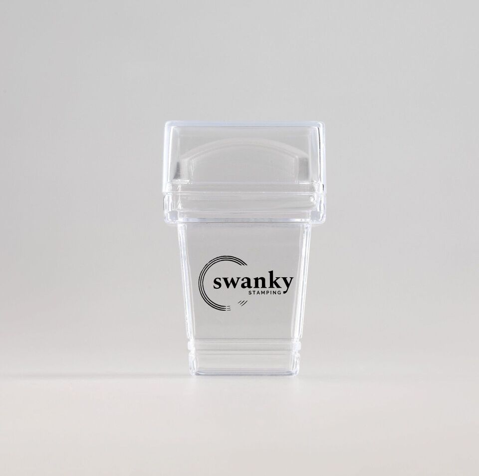 Swanky Stamping Silikon Şeffaf Dikdörtgen Kapaklı Stamper (2*3cm)