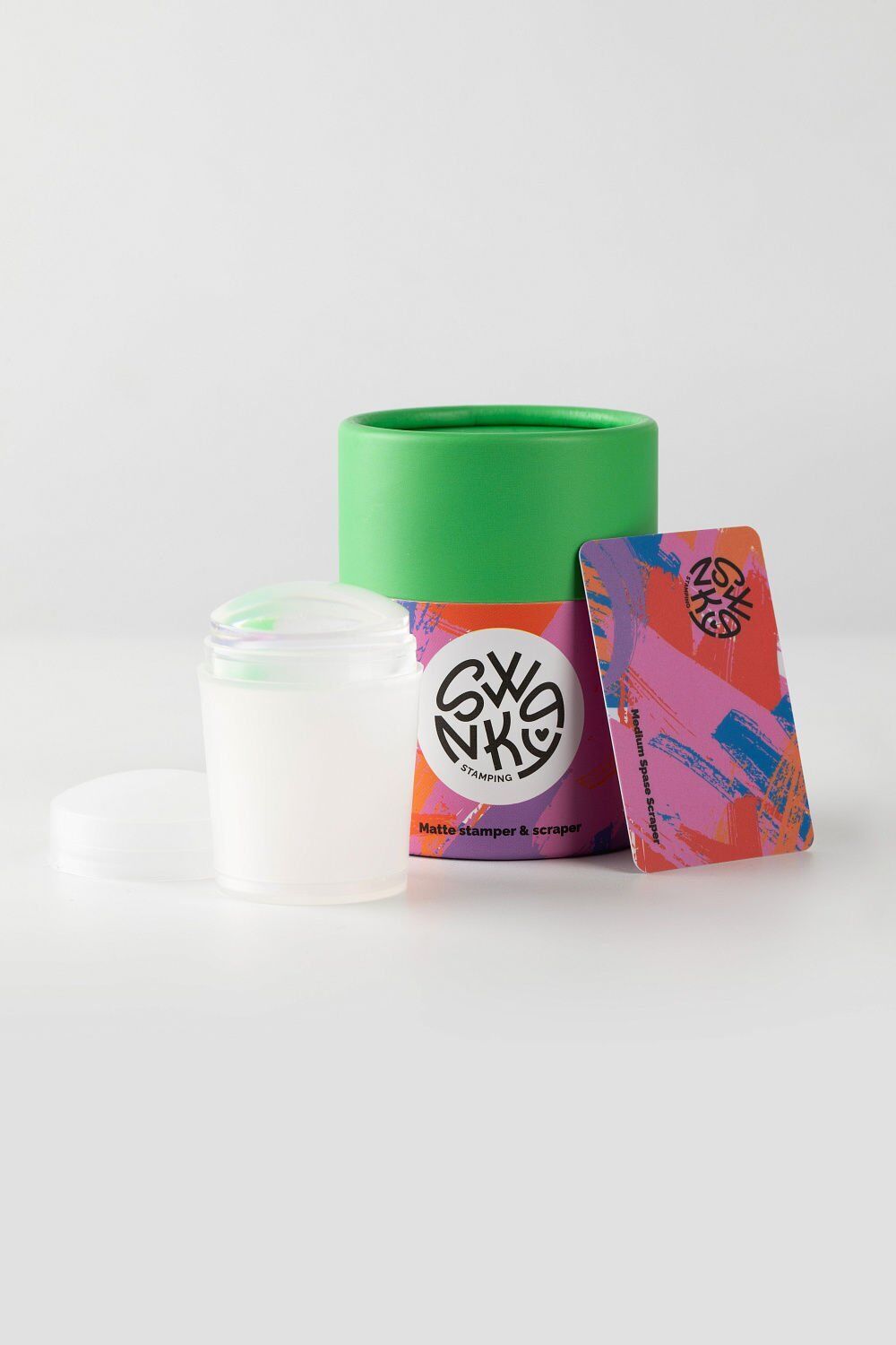 Swanky Stamping Silikon Yüvarlak Mat Kapaklı Yüksek Stamper (3.5sm)
