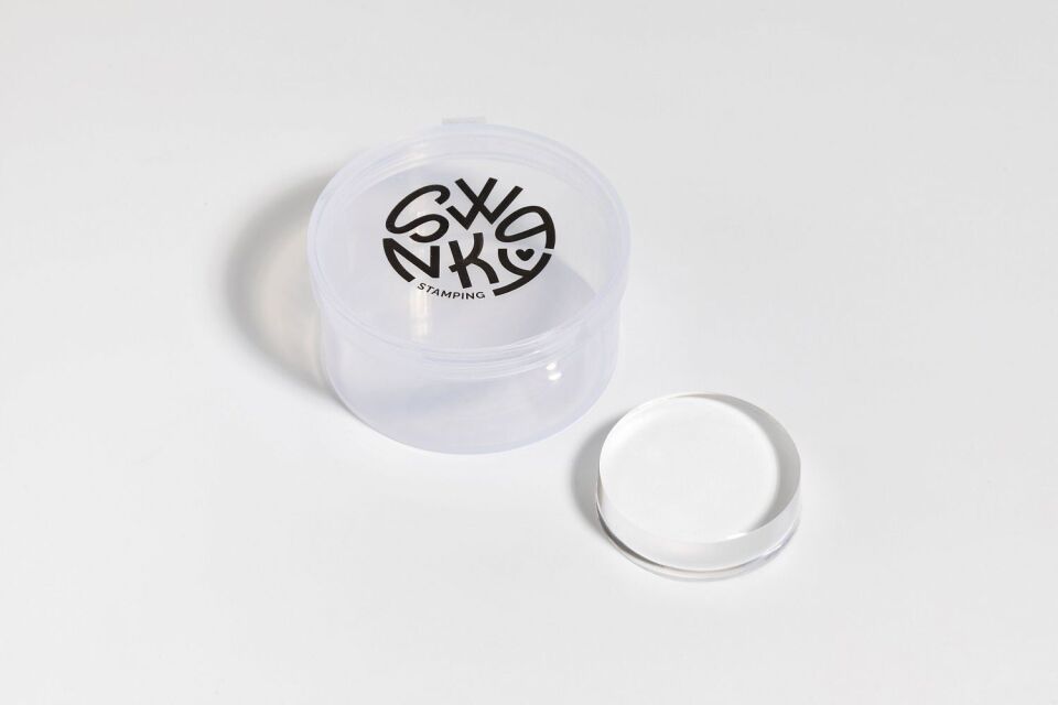 Swanky Stamping Mat Yuvarlak Kapaklı Stamper Yedek Şeffaf Silikonu