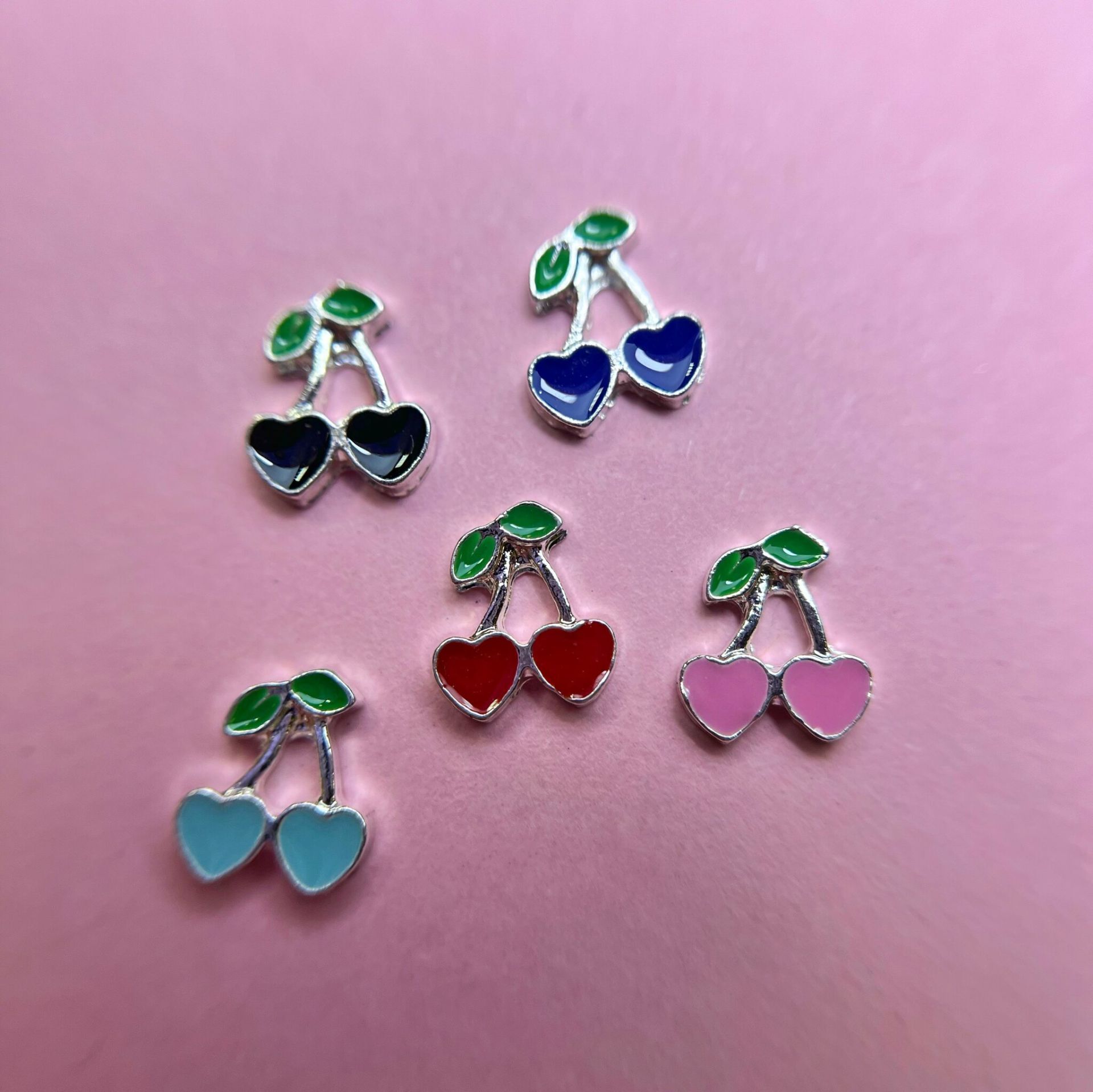Zoo 1850 3D Charm Vişne 5 Adet Çeşitli Renk
