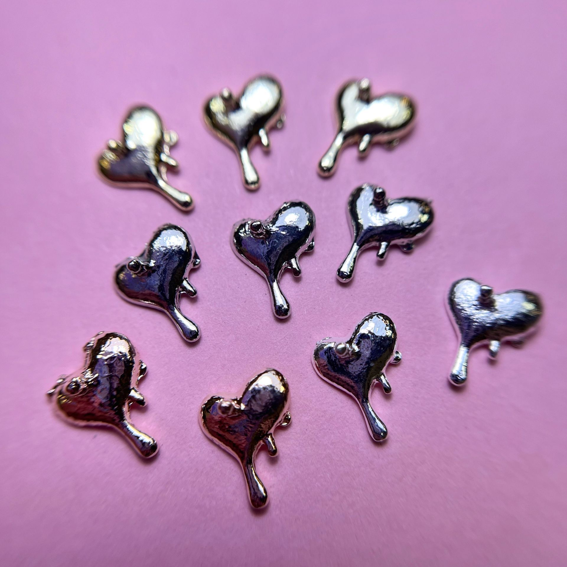 Zoo 1852 3D Charm Kalp 10 Adet
